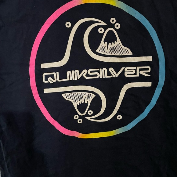 Boy’s Size Medium Navy Quiksilver Logo SS Tee - Picture 2 of 2